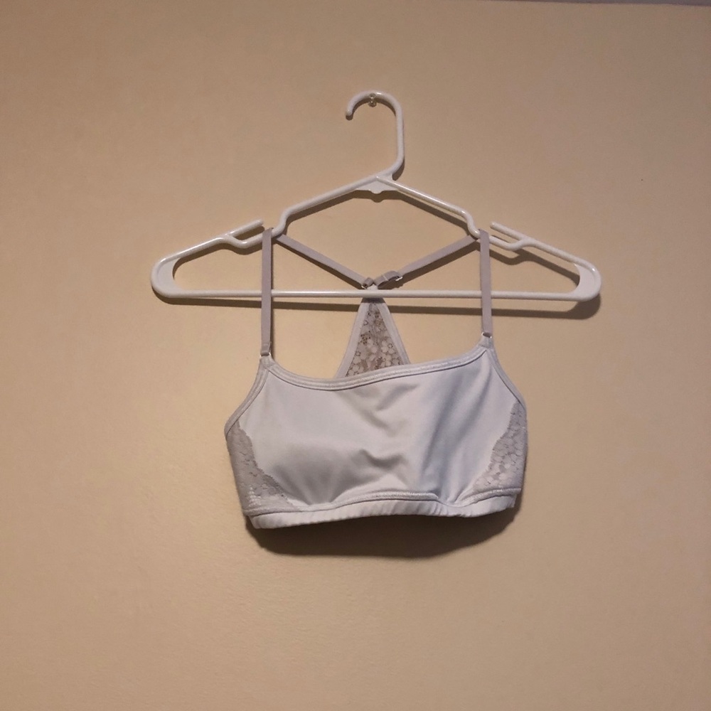 AERIE white sports bra